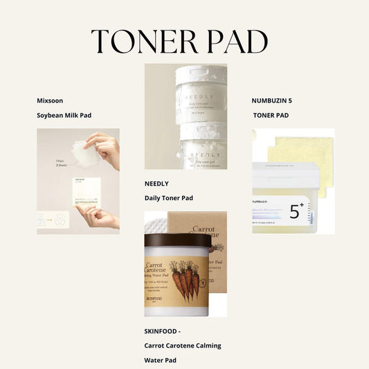 Top Toner Pads: Mixsoon, Skinfood, Needly, Numbuzin