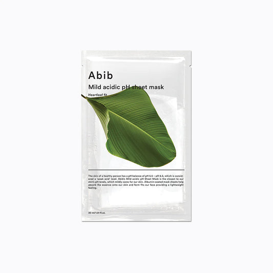 ABIB - Mild acidic pH sheet mask Heartleaf Fit [10pc]